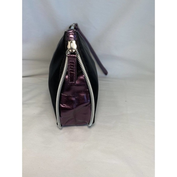 Lancome Signature Black & Purple Makeup Cosmetic Nylon Handbag Clutch Purse NWOT - Picture 5 of 8